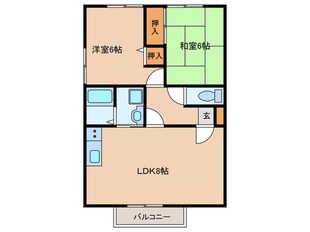 コンフォ大寿Ａ棟の物件間取画像